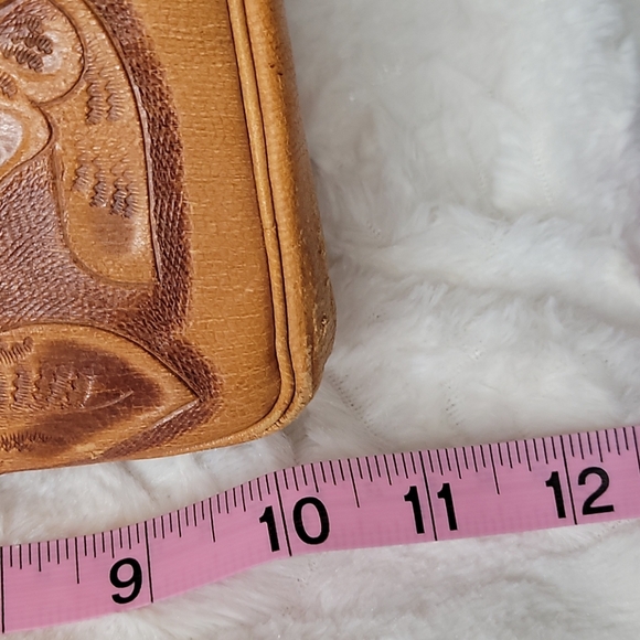 Leather Vintage Mexican Inspired Handbag - Picture 3 of 15